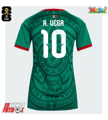 México Alexis Vega #10 Primera Equipación Mujer Mundial 2026 Manga Corta